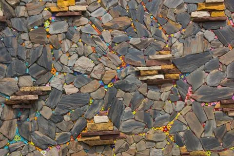 Texture of the stone wall for background Stock Photos