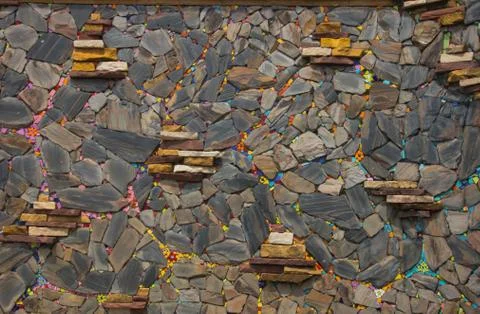 Texture of the stone wall for background Stock Photos