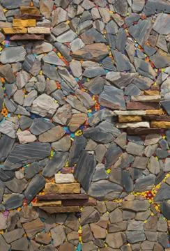 Texture of the stone wall for background Foto stock