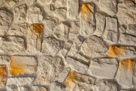The texture of the stone wall. Background texture of the stone wall of the ol Stock Photos