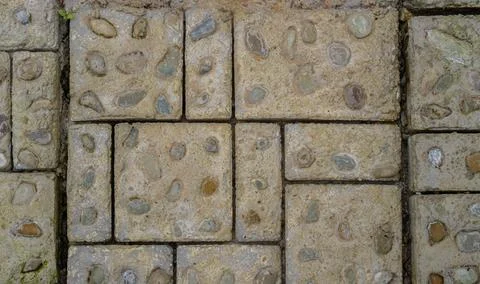 Texture of a stone wall. Old castle stone wall texture background. Stock Photos