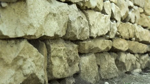 Texture Of A Stone Wall. Wall Texture Background. Stock Footage 131086351