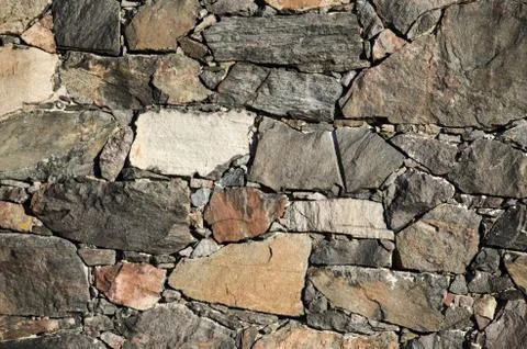 Texture the stone walls. Stock Photos