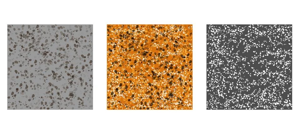 Texture stones pattern set Illustrazione stock
