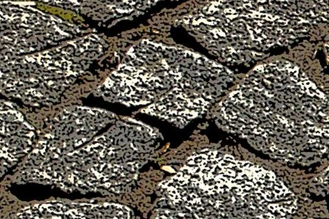 Texture of stones, paved pavement, embossed stones. Illustrazione stock
