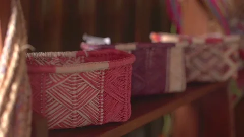 Texture of straw. Craft packaging of the Brazilian Northeast handicraft	 Stock Footage 162515844