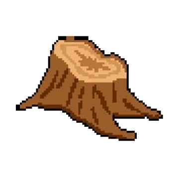 Texture stump pixel art vector illustration Stock Illustration