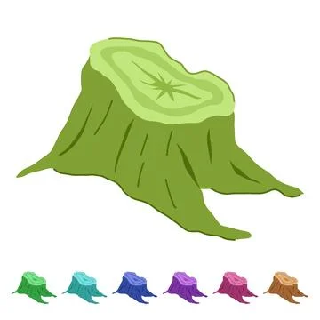 Texture stump vector cartoon graphic Stock Illustration