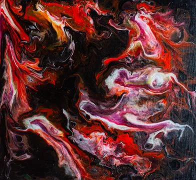 Texture in the style of fluid art. Abstract background with swirling paint ef Stock Illustration