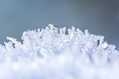 The texture of the surface covered with ice crystals Stock Photos