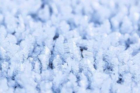 The texture of the surface covered with ice crystals Stock Photos