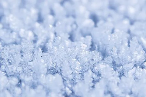 The texture of the surface covered with ice crystals Stock Photos
