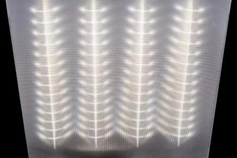 Texture of the surface diffuser, LED Ceiling Light, light pattern on the defl Foto stock