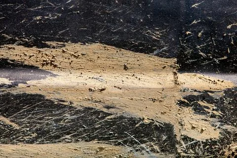 Texture of the surface of a dirty car splashed with a swamp. Stock Photos