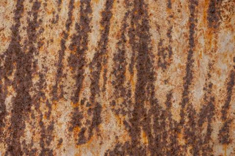 Texture of the surface of old iron covered with paint. Close up. Stock Photos