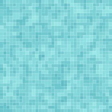 Texture Swimming pool Mosaic tile background. Wallpaper, banner, backdrop. Stock Illustration