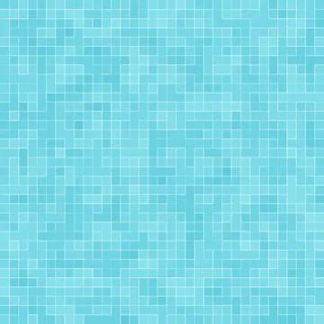 Texture Swimming pool Mosaic tile background. Wallpaper, banner, backdrop. Illustrazione stock