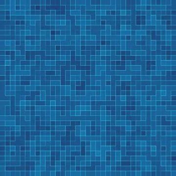 Texture Swimming pool Mosaic tile background. Wallpaper, banner, backdrop. Stock Illustration