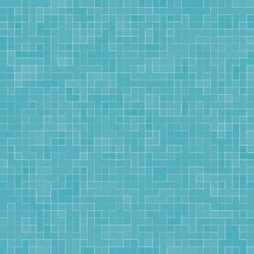 Texture Swimming pool Mosaic tile background. Wallpaper, banner, backdrop. Illustrazione stock
