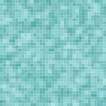 Texture Swimming pool Mosaic tile background. Wallpaper, banner, backdrop. Stock Illustration