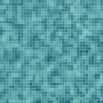 Texture Swimming pool Mosaic tile background. Wallpaper, banner, backdrop. Stock Illustration