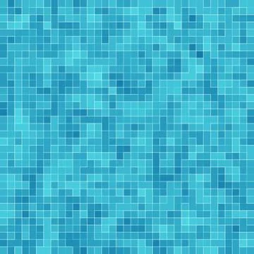 Texture Swimming pool Mosaic tile background. Wallpaper, banner, backdrop. Stock Illustration
