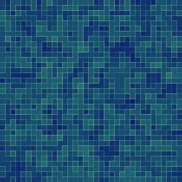 Texture Swimming pool Mosaic tile background. Wallpaper, banner, backdrop. Stock Illustration