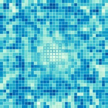 Texture Swimming pool Mosaic tile background. Wallpaper, banner, backdrop. Stock Illustration