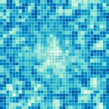 Texture Swimming pool Mosaic tile background. Wallpaper, banner, backdrop. Stock Illustration