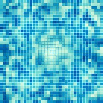 Texture Swimming pool Mosaic tile background. Wallpaper, banner, backdrop. Stock Illustration