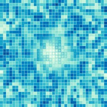 Texture Swimming pool Mosaic tile background. Wallpaper, banner, backdrop. Stock Illustration