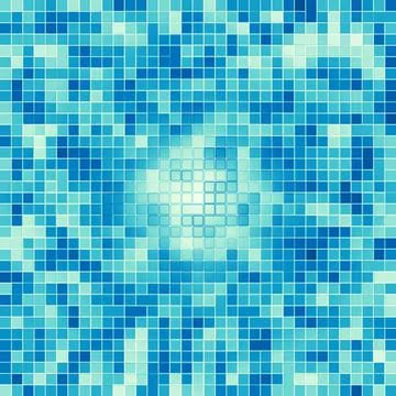 Texture Swimming pool Mosaic tile background. Wallpaper, banner, backdrop. Stock Illustration
