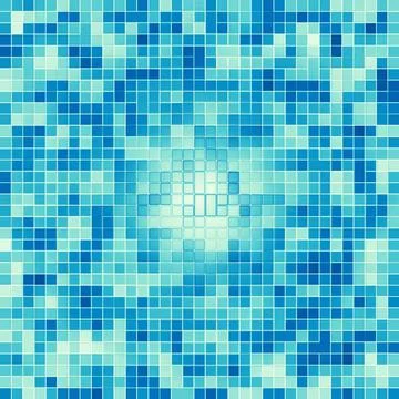 Texture Swimming pool Mosaic tile background. Wallpaper, banner, backdrop. Stock Illustration