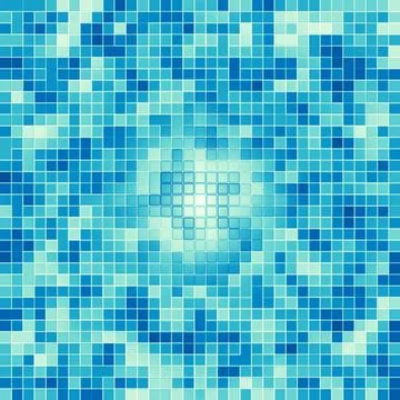 Texture Swimming pool Mosaic tile background. Wallpaper, banner, backdrop. Stock Illustration
