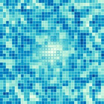 Texture Swimming pool Mosaic tile background. Wallpaper, banner, backdrop. Stock Illustration