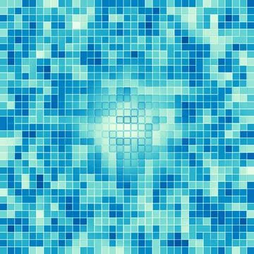 Texture Swimming pool Mosaic tile background. Wallpaper, banner, backdrop. Stock Illustration