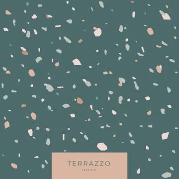 Texture Terrazzo in green colors. Stock Illustration