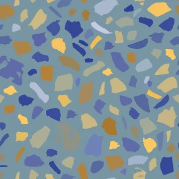 A texture of terrazzo seamless tile abstract blue background Stock-Illustration