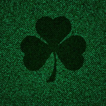 Texture of textile with cloverleaf background Stock Illustration