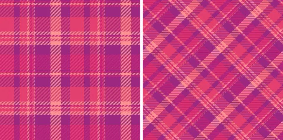 Texture textile vector of plaid seamless fabric with a pattern tartan check.. Illustrazione stock