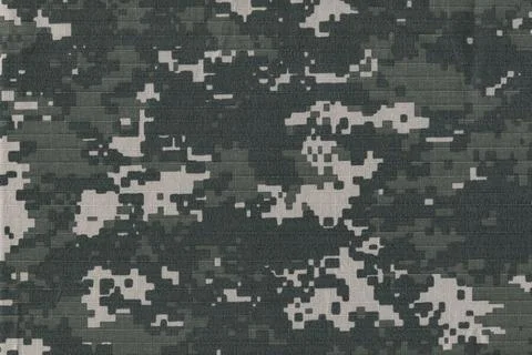 Texture texture of camouflage rip stop fabric. textured background closeup Stock Photos
