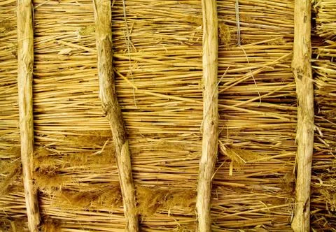 Texture of a thatched roof Stock Photos