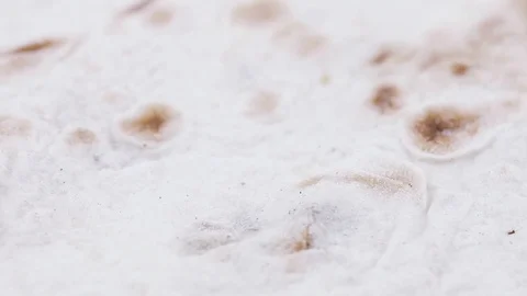 Texture of thin bread Stock Footage 88712523