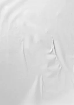 Texture of thin white crumpled paper Stock Photos