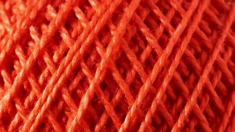 Texture of threads in a spool of orange color. Stock Footage 247367402