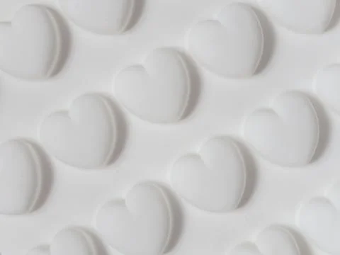Texture with three-dimensional hearts Stock Photos