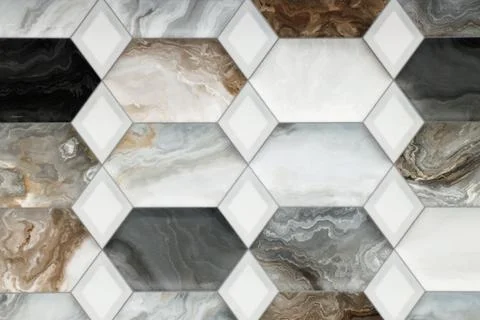 Texture of tile with beautiful pattern as background, top view Foto stock