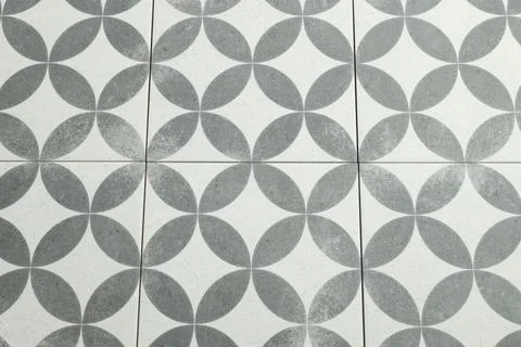 Texture of tiles with beautiful pattern as background, top view Foto stock