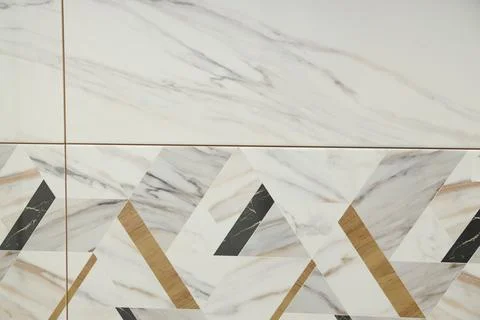 Texture of tiles with beautiful pattern as background, top view Foto stock