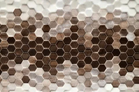 Texture of tiles with beautiful pattern as background, top view 스톡 사진